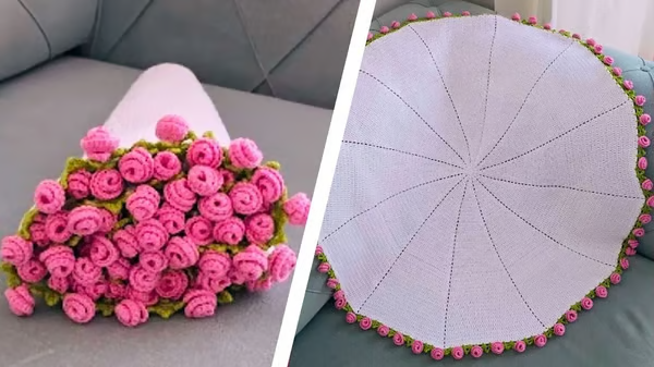 🔥Flash Sale 49% OFF - Premium Rose/Sunflower Bouquet Blanket