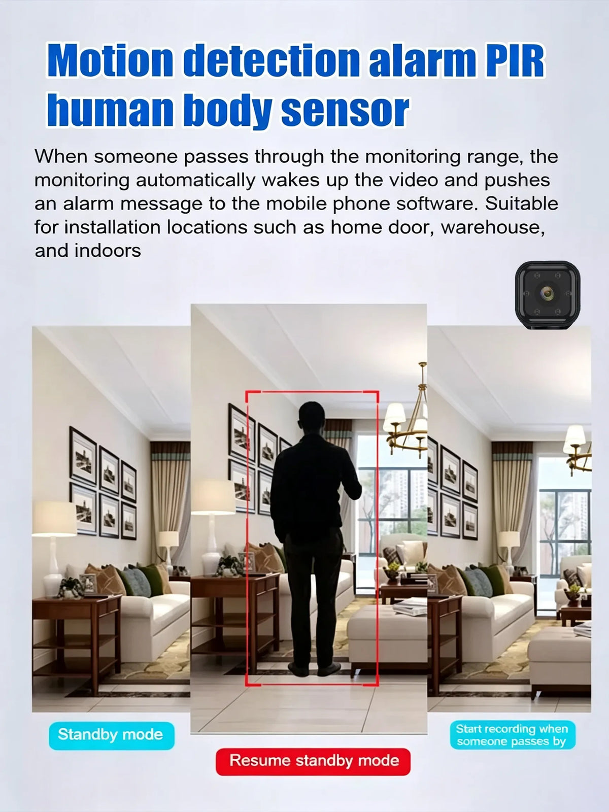 W03 Smart WiFi Security Camera – 1080P HD, Night Vision, Motion Detection, Low Power
