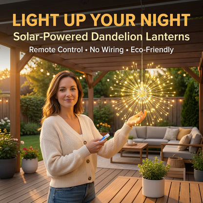 🎆 4-Pack Solar Fireworks Lights — 480 LEDs