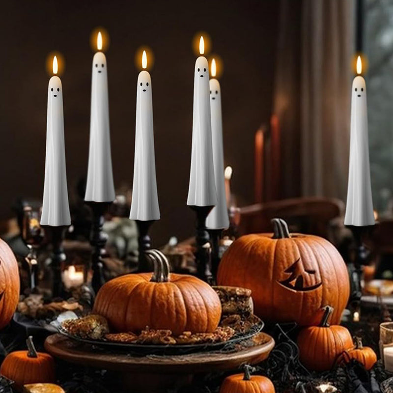 Remote controlled ghost light with 3D flaming wick