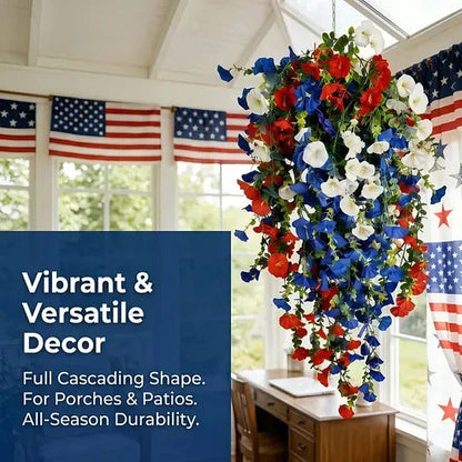 🔥250th US Independence Day🔥 - Eucalyptus Flower Artificial Fake Violet Flower Ground Stake