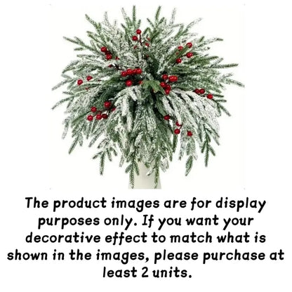 🎄2026 Christmas Sales🎅-Artificial Norfolk Pine Branches with Red Berries