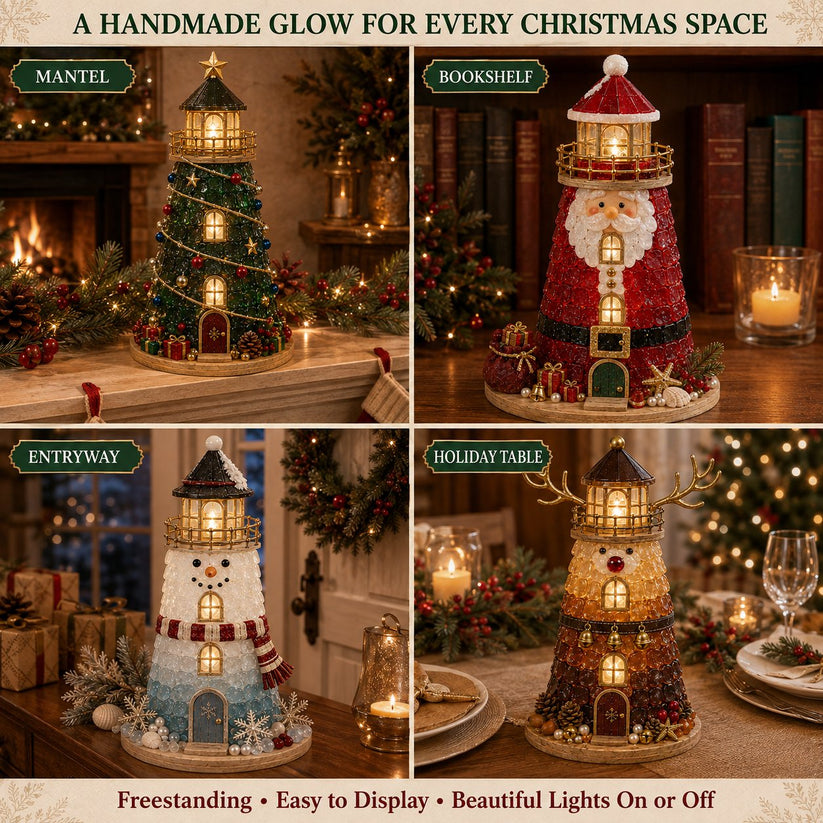 ✨Light‑Up Christmas Character Lighthouse | Complete DIY Craft Kit For Holiday Decor.