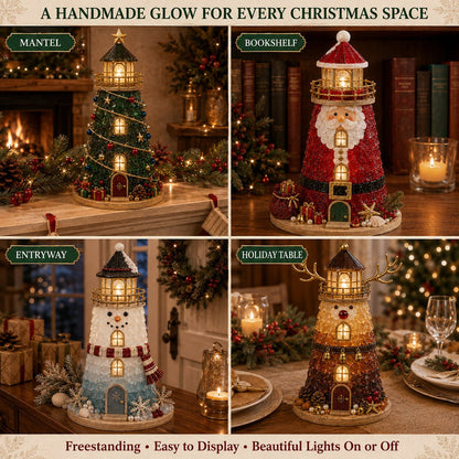 ✨Light‑Up Christmas Character Lighthouse | Complete DIY Craft Kit For Holiday Decor.
