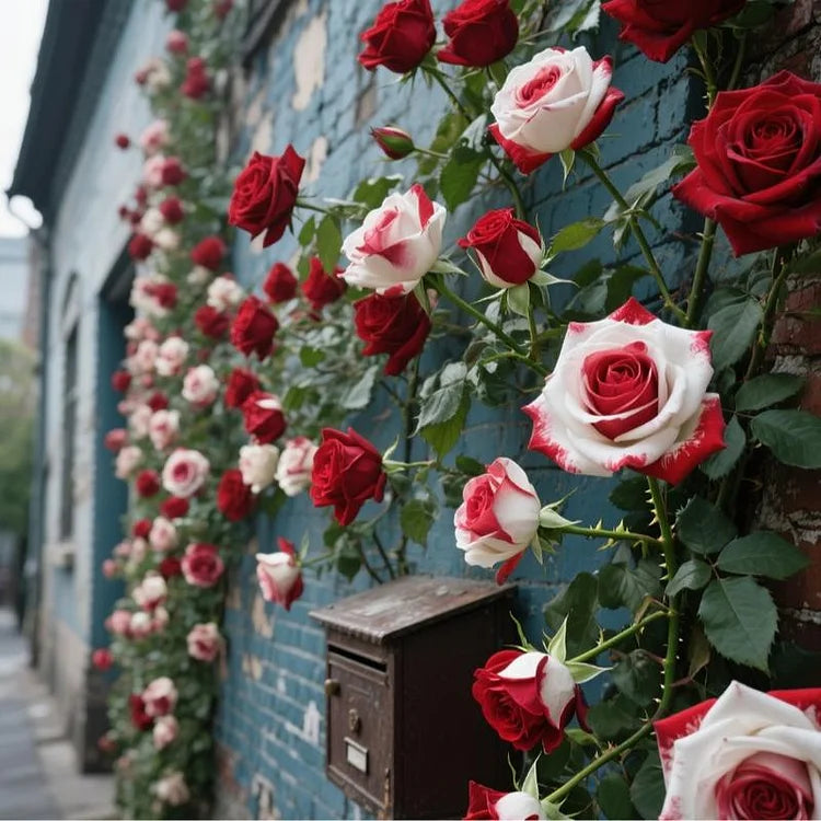🌹Rare Twin Red White Rose Seeds — A Canvas Of God
