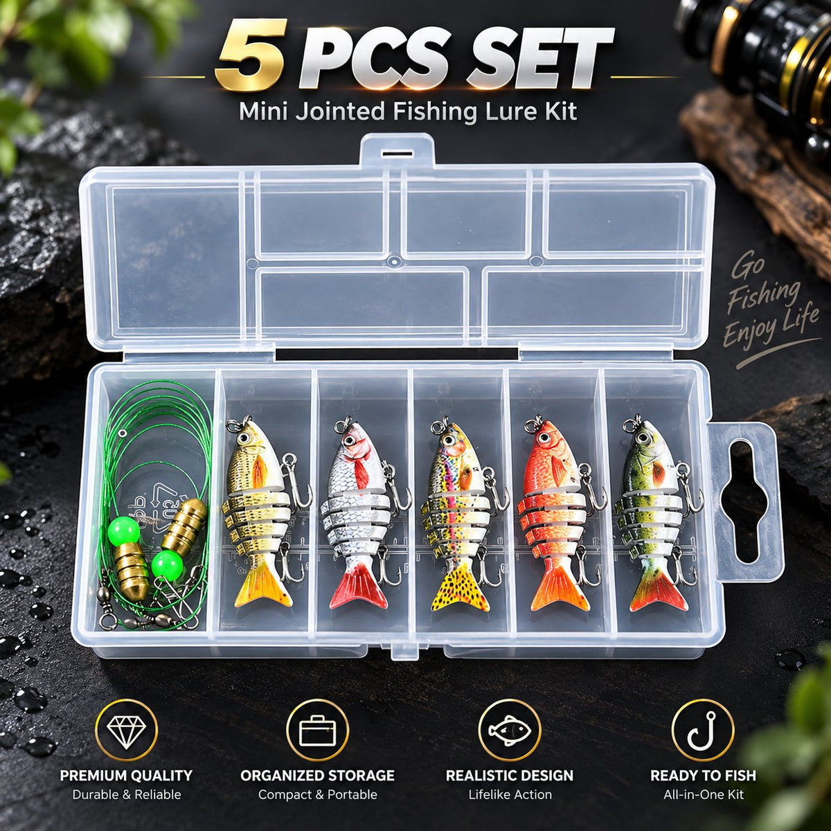 2'' Lifelike Fishing Lures for Freshwater and Saltwate