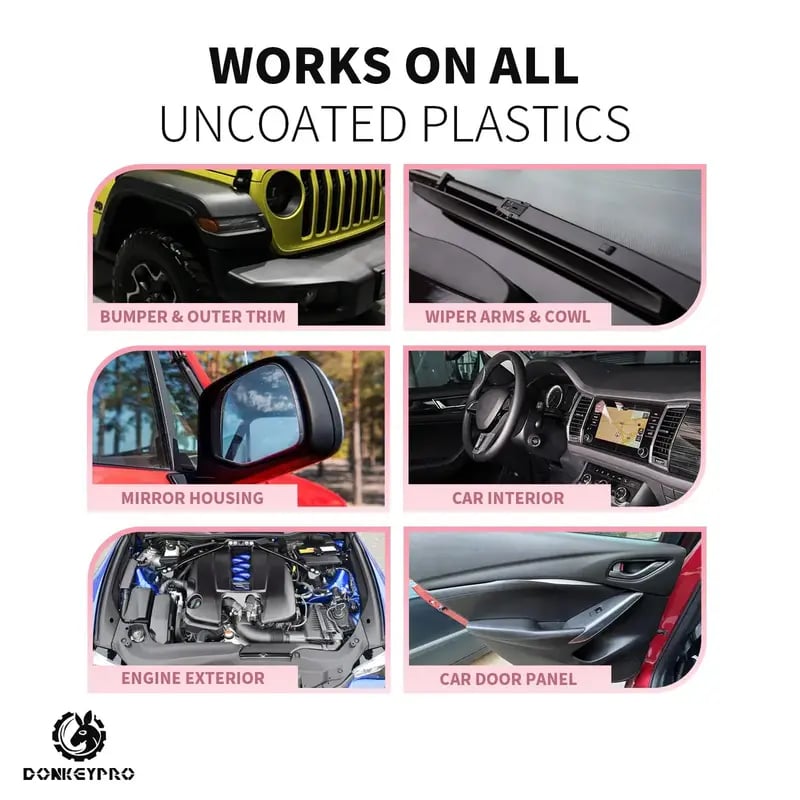 Automotive Care Agent Protector Wax - Anhydrous Spray for Vinyl, Rubber, Plastic, Leather Surfaces, Prevents Aging, Fading, Cracking, Suitable