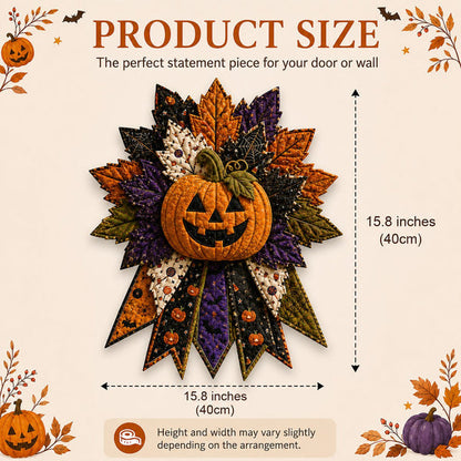 DIY Quilted Halloween Pumpkin Door Hanger Kit