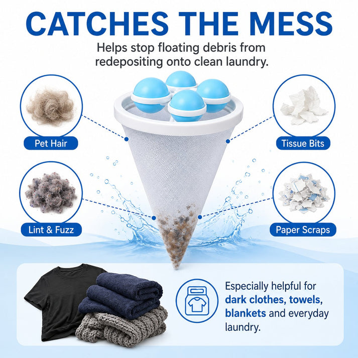 Floating Lint & Hair Catcher（3pcs）