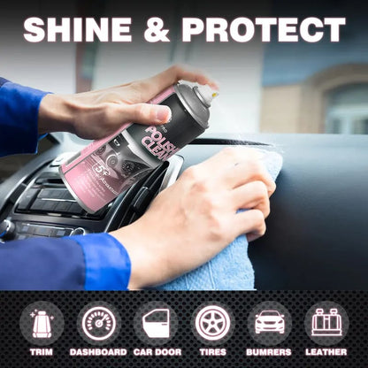Automotive Care Agent Protector Wax - Anhydrous Spray for Vinyl, Rubber, Plastic, Leather Surfaces, Prevents Aging, Fading, Cracking, Suitable