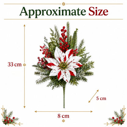 ❤️ Christmas Poinsettia Flower Arrangement in a Pot