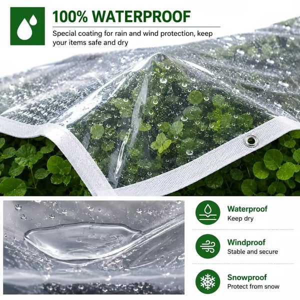 🔥LAST DAY 50% OFF - 🌧️ RainShield Pro™ Transparent Waterproof Tarp – Heavy-Duty Outdoor Cover with Secure Grommets