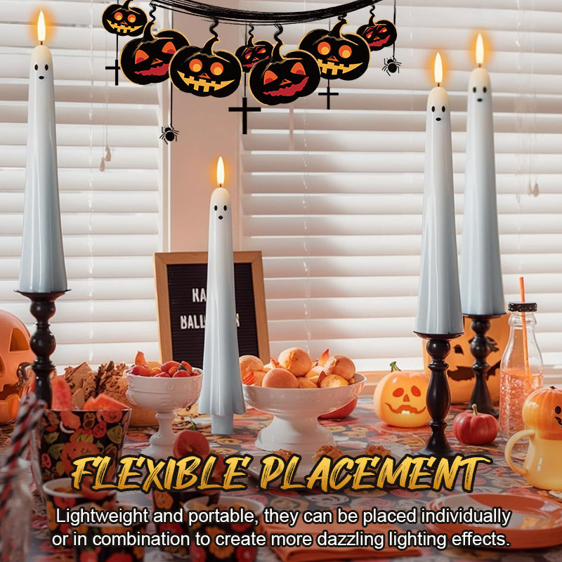Remote controlled ghost light with 3D flaming wick
