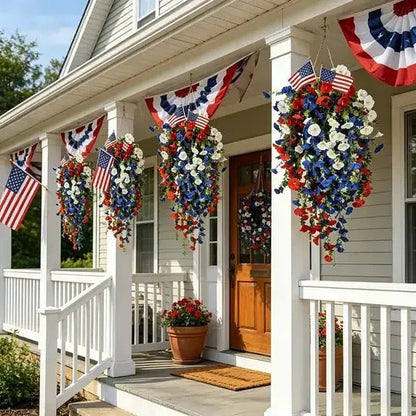 🔥250th US Independence Day🔥 - Eucalyptus Flower Artificial Fake Violet Flower Ground Stake