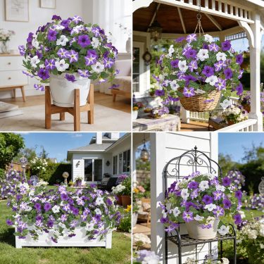 🔥Last Day 70% OFF🔥UV Resistant Faux Petunia Flowers – Fade-Proof Outdoor Floral Decor
