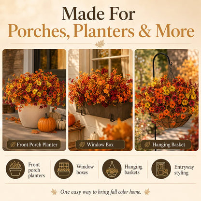 🔥Last Day 50% OFF - 🍁UV-Resistant Artificial Daisy Flowers for Fall Decor Halloween