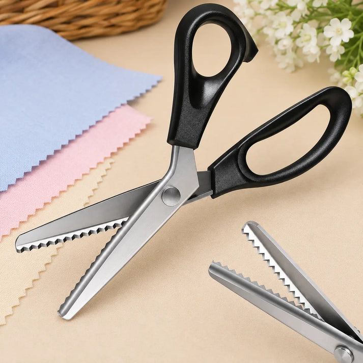 🔥50% OFF StainlessSteel Pinking Shears -Sharp Zig Zag FabricScissors