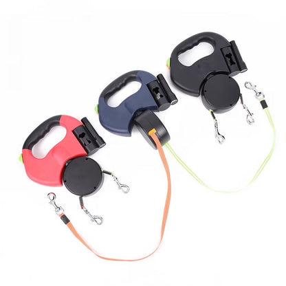 Dual Dog Retractable Leash -360° Tangle-Free withSeparate Controls