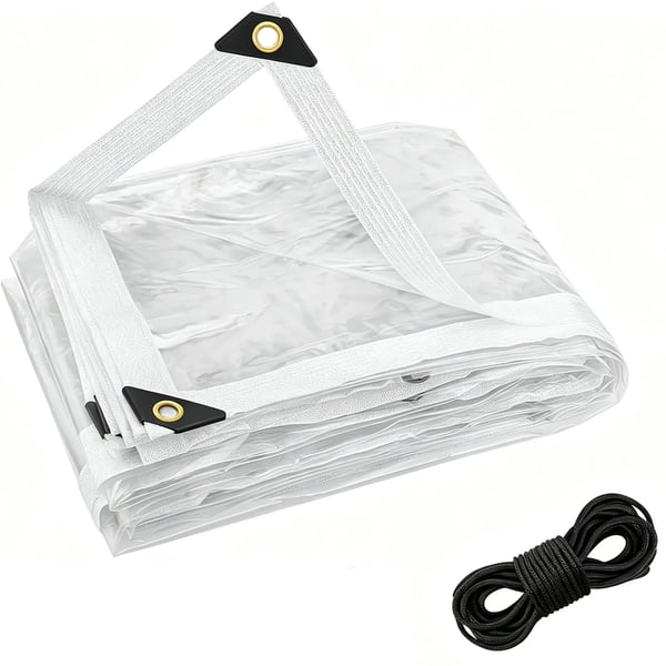 🔥LAST DAY 50% OFF - 🌧️ RainShield Pro™ Transparent Waterproof Tarp – Heavy-Duty Outdoor Cover with Secure Grommets