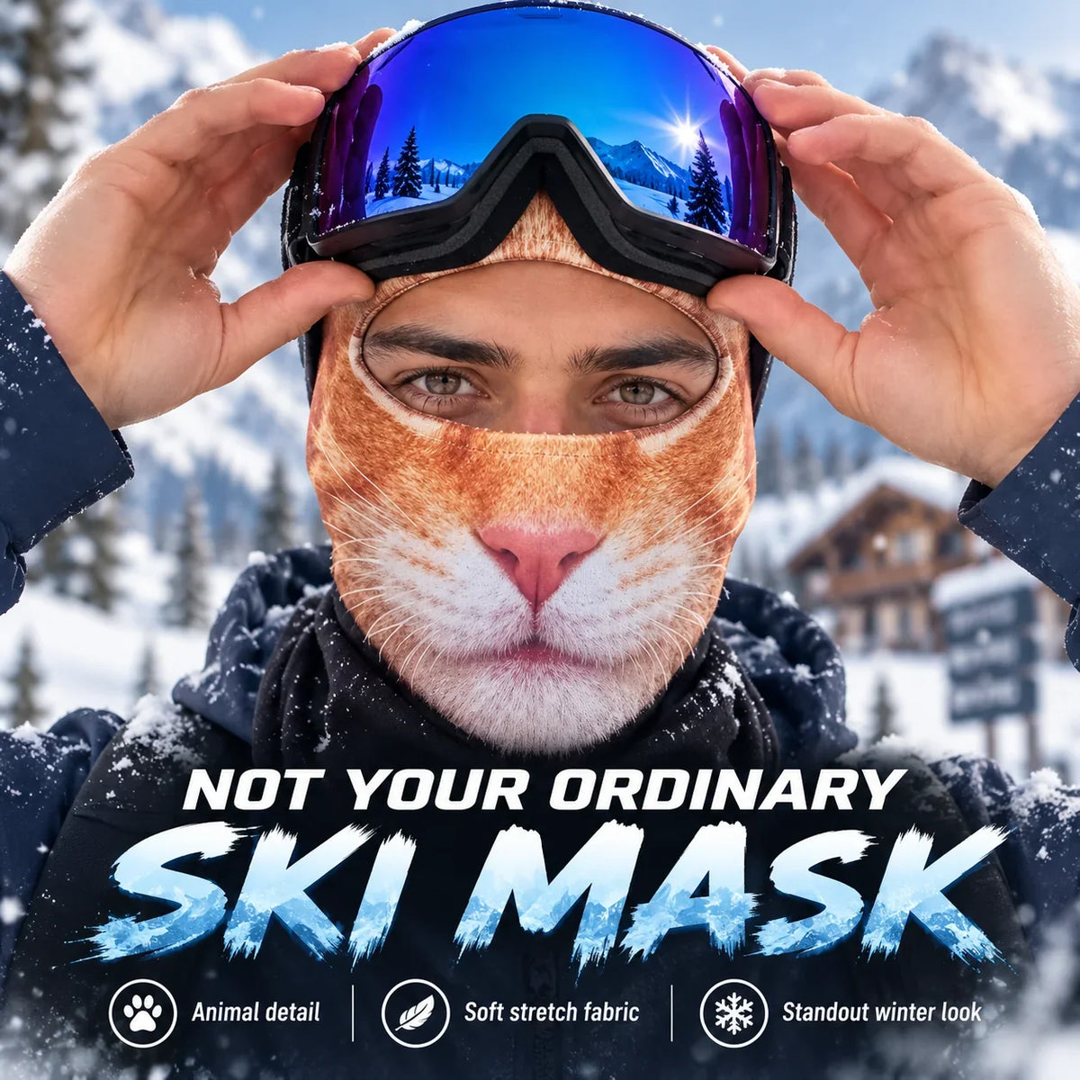 ⏰ Last Day 50% Off 🐱Funny Animal Ski Mask-The Funniest Winter Balaclava✨