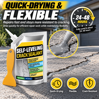 Self-Leveling Concrete CrackSealant - Waterproof Quick-Drying Repair Filler withScraper