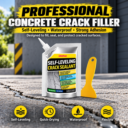 Self-Leveling Concrete CrackSealant - Waterproof Quick-Drying Repair Filler withScraper