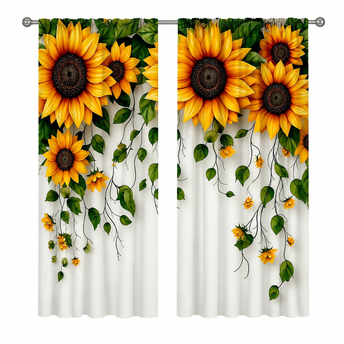 Burgundy Rose Floral Window Curtains – Vintage Lace-Inspired Light-Filtering Rod Pocket Curtains