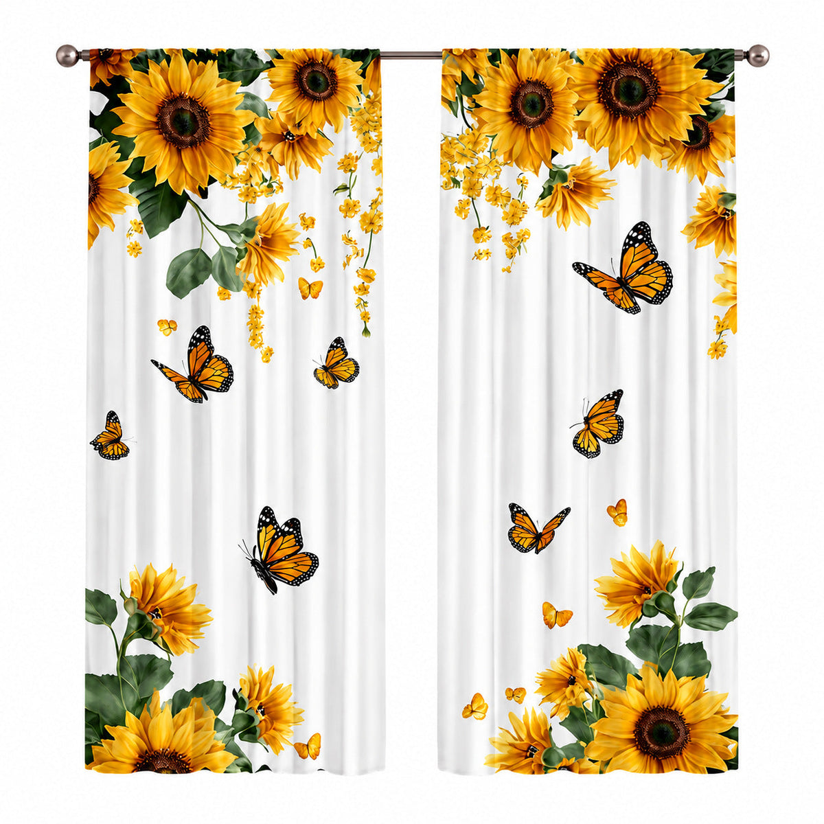 Burgundy Rose Floral Window Curtains – Vintage Lace-Inspired Light-Filtering Rod Pocket Curtains