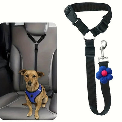 2-in-1 Dog Car Seat Belt& Walking Leash