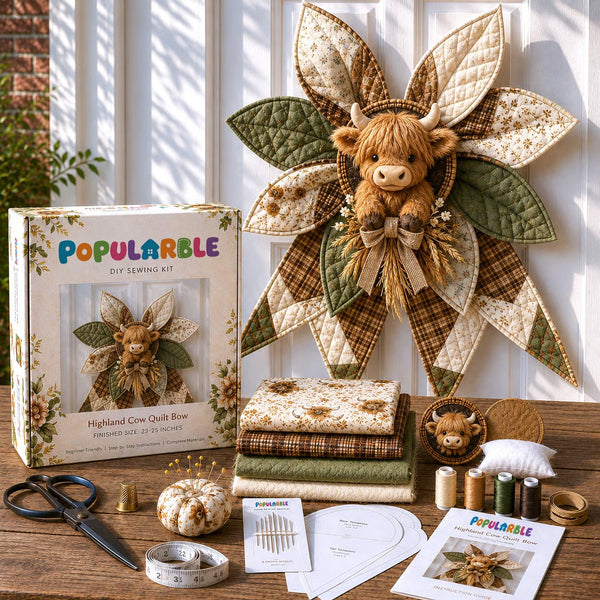 Large Patchwork Bow Sewing Kit (Beginner-Friendly)