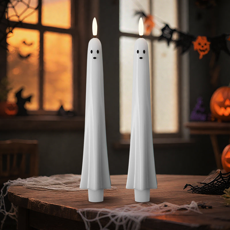 Remote controlled ghost light with 3D flaming wick