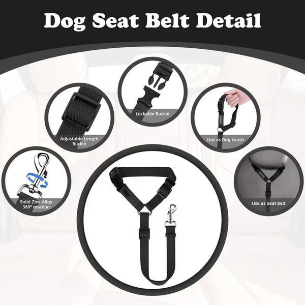2-in-1 Dog Car Seat Belt& Walking Leash