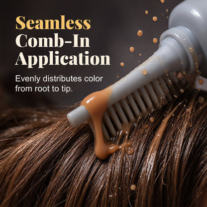 🌿 Plant-Based Comb-In Hair Dye – Easy, Gray Coverage, Nourishing Formula ✨