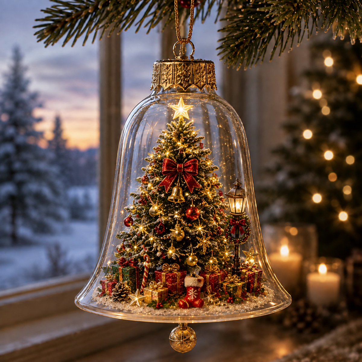 🔥Limited time 48% OFF -✨🎄 Glowing Christmas Story Ornament – Light-Up Mini Holiday Scene