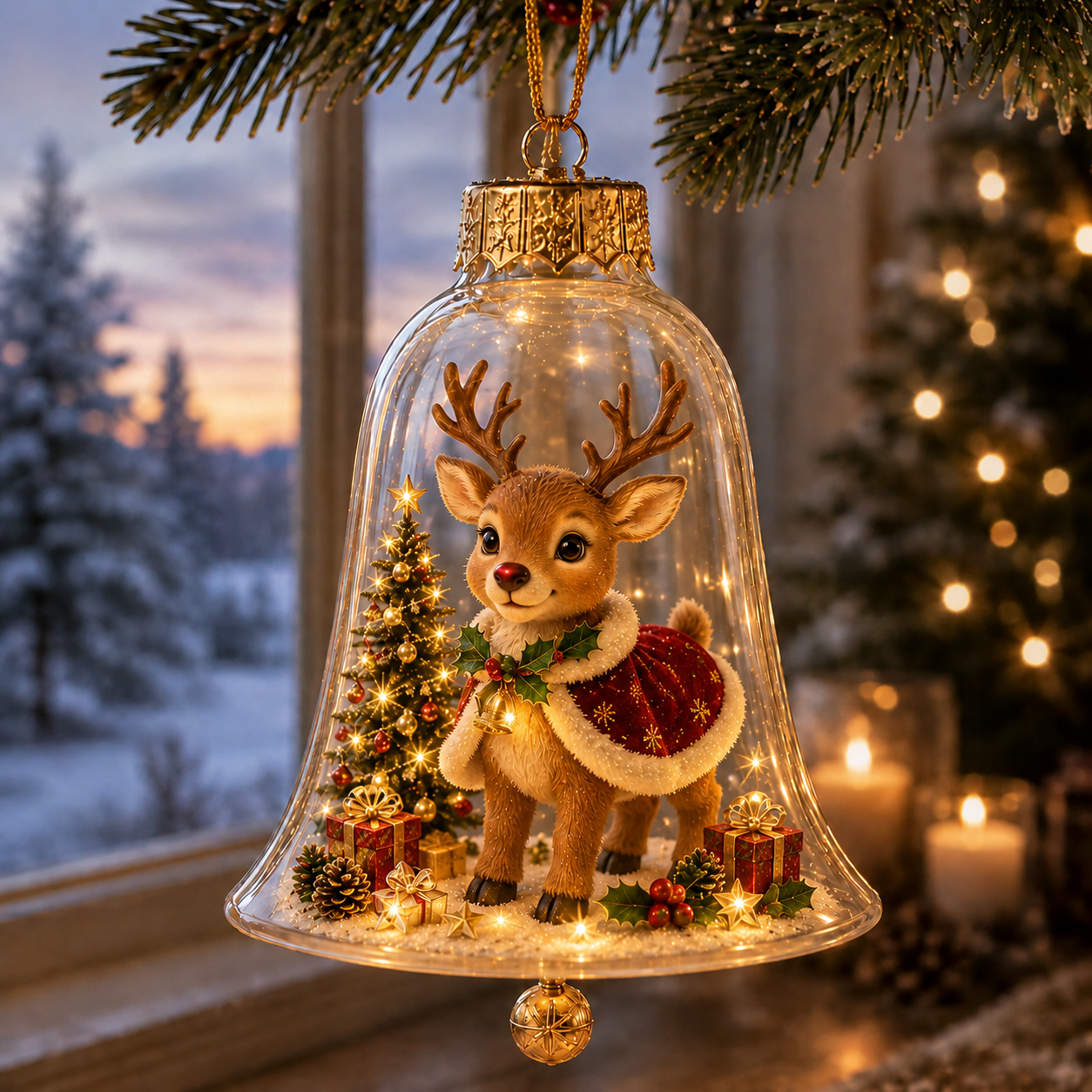 🔥Limited time 48% OFF -✨🎄 Glowing Christmas Story Ornament – Light-Up Mini Holiday Scene