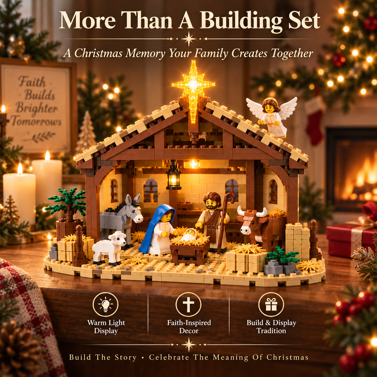 🎁 Build The Christmas Story – Nativity Scene Building Block Set