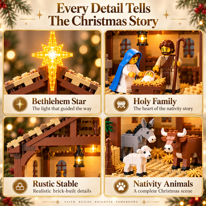 🎁 Build The Christmas Story – Nativity Scene Building Block Set