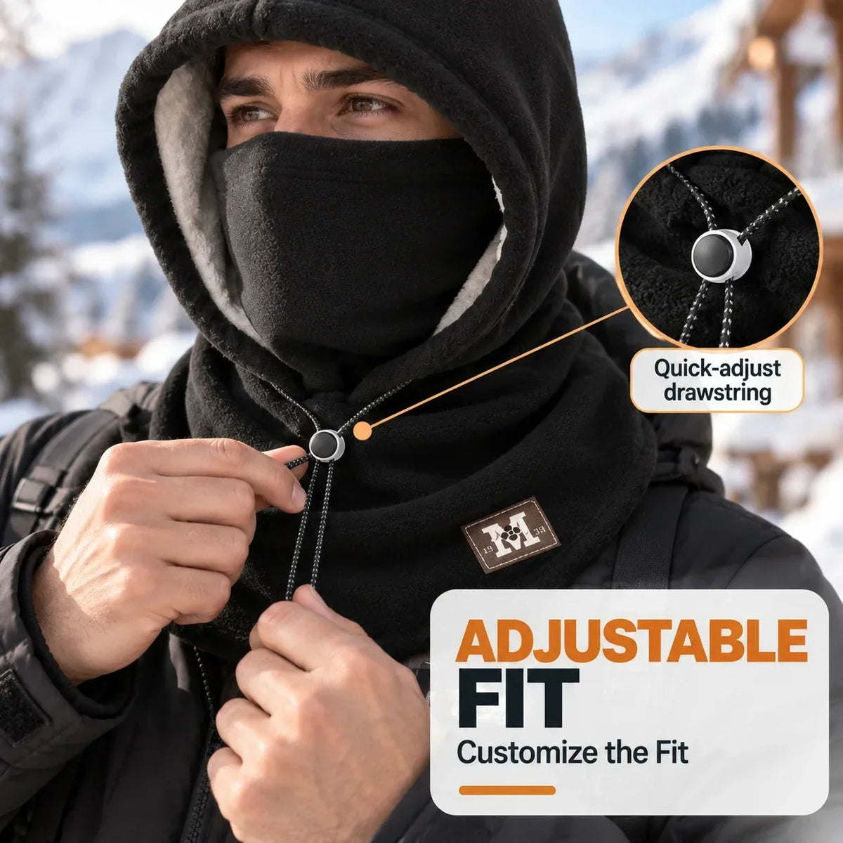 Winter Fleece Balaclava Hood- 3-in-1 Face & Neck Gaiter