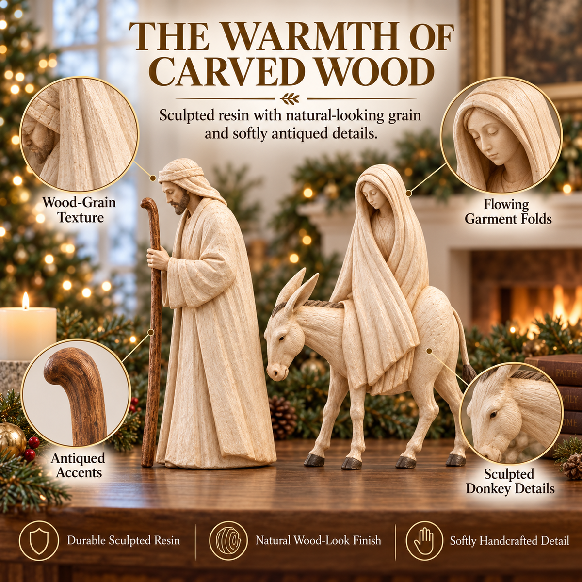 Journey to Bethlehem Nativity Figurine Set