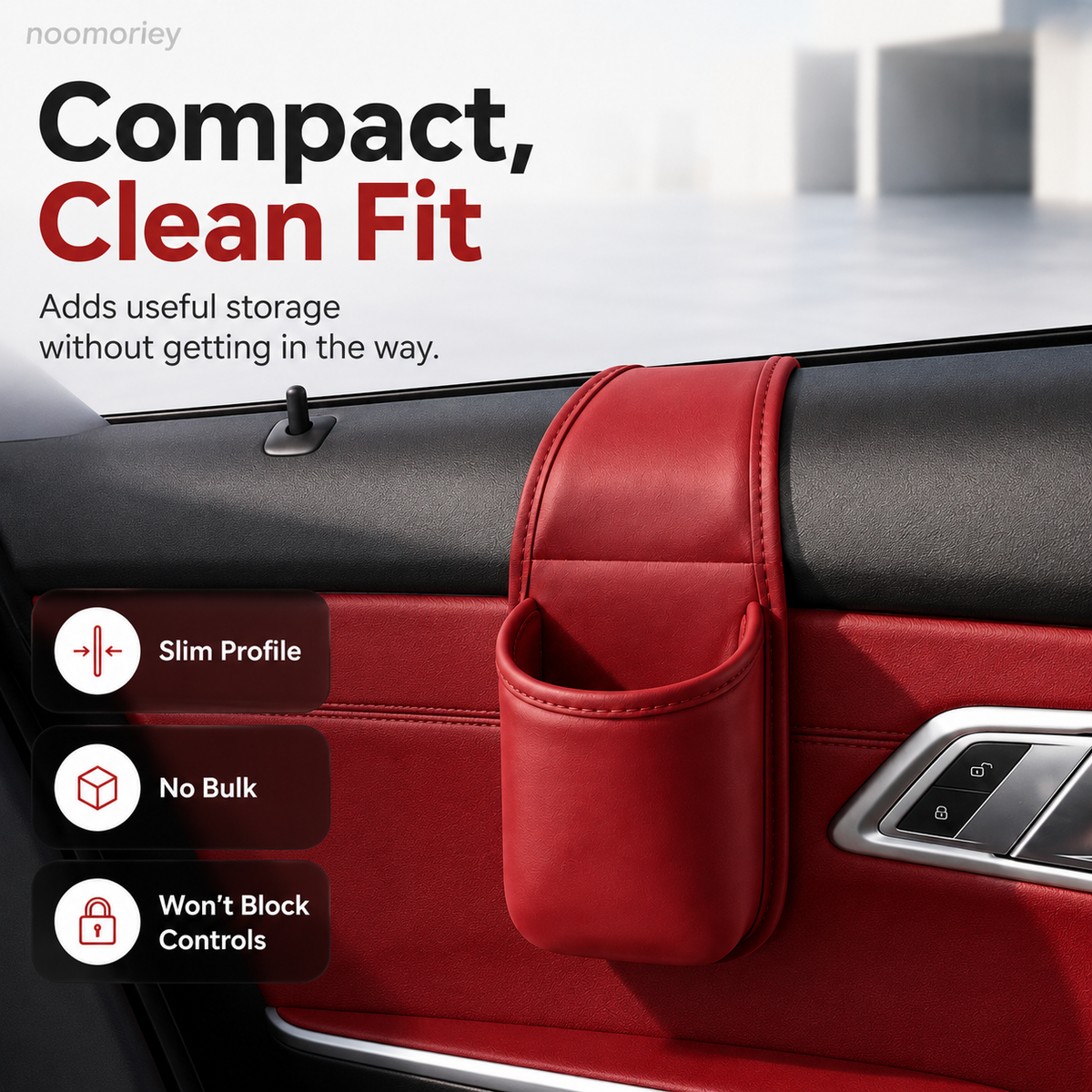 🔥 Car Door Storage Pocket Organizer – Premium Leather, Dual-Layer & Easy-Reach Design