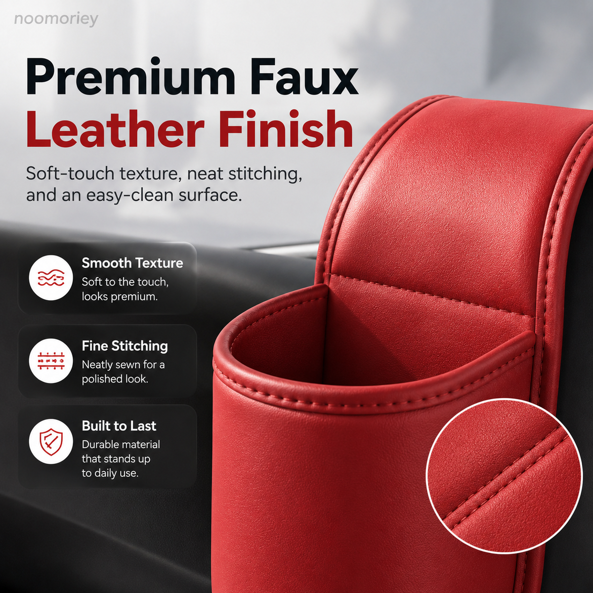 🔥 Car Door Storage Pocket Organizer – Premium Leather, Dual-Layer & Easy-Reach Design