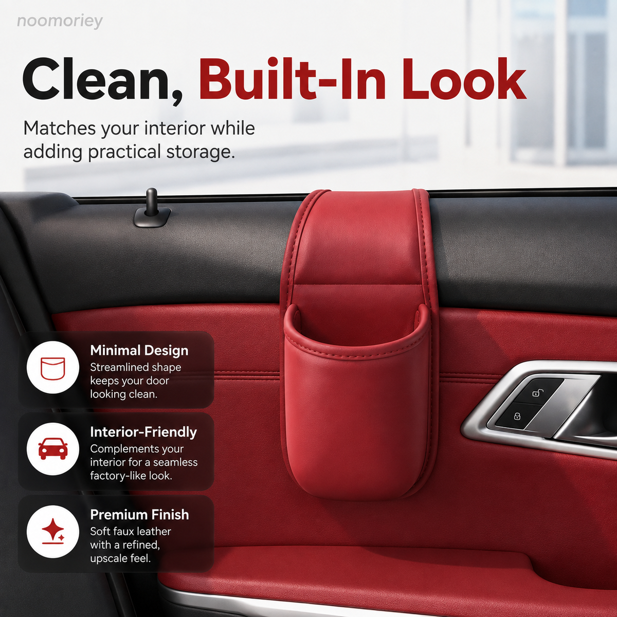 🔥 Car Door Storage Pocket Organizer – Premium Leather, Dual-Layer & Easy-Reach Design