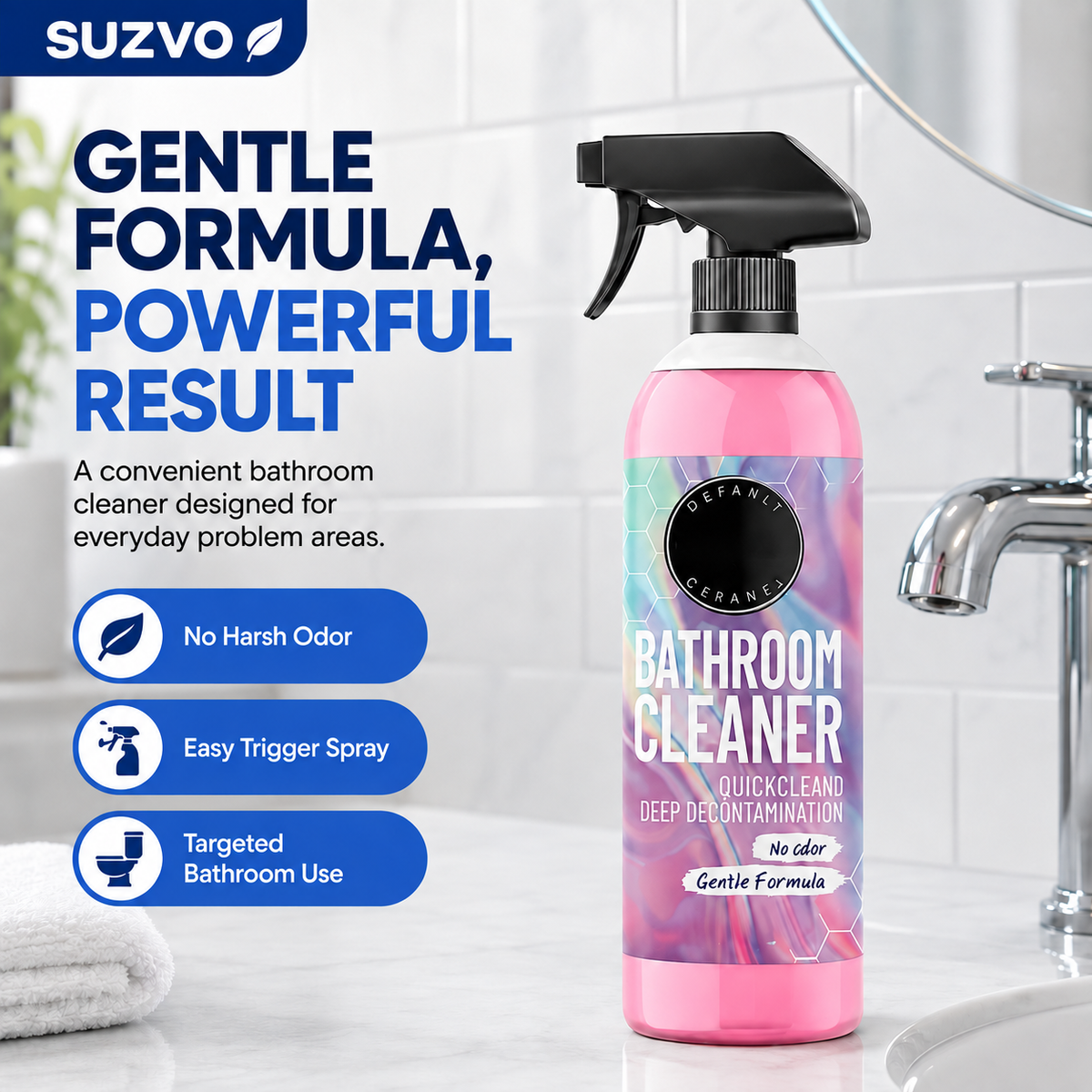 🥳2026 HOT SALE🥳💞50K+ SOLD! 🎁 🔥 50% OFF Bathroom Cleaner – Powerful Limescale, Mold & Grime Removal 🚿✨