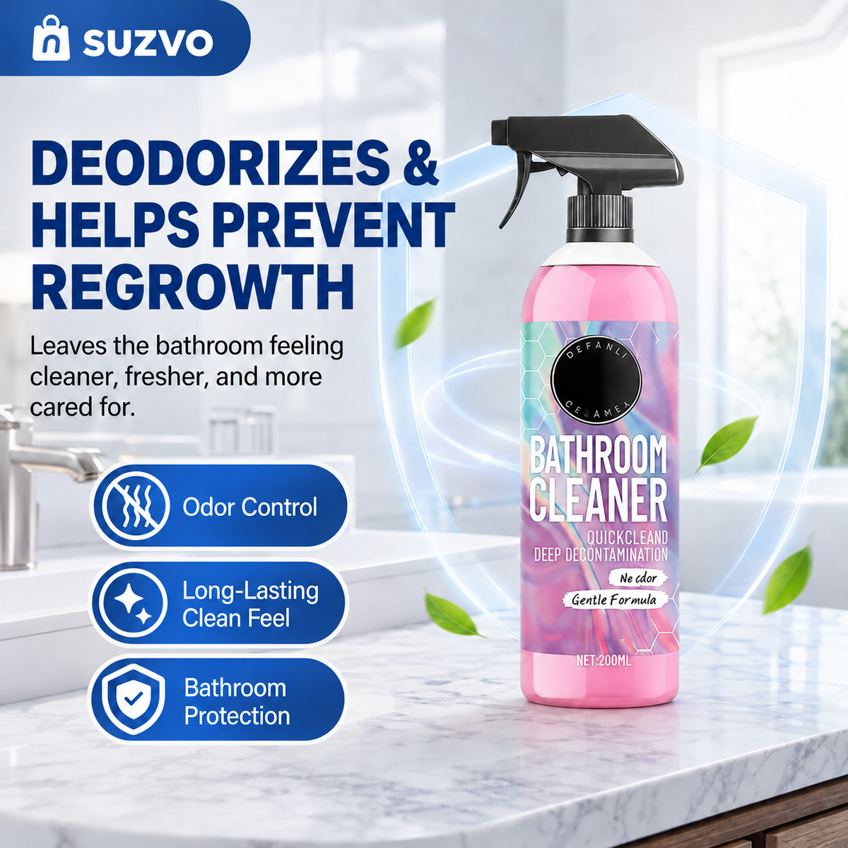 🥳2026 HOT SALE🥳💞50K+ SOLD! 🎁 🔥 50% OFF Bathroom Cleaner – Powerful Limescale, Mold & Grime Removal 🚿✨
