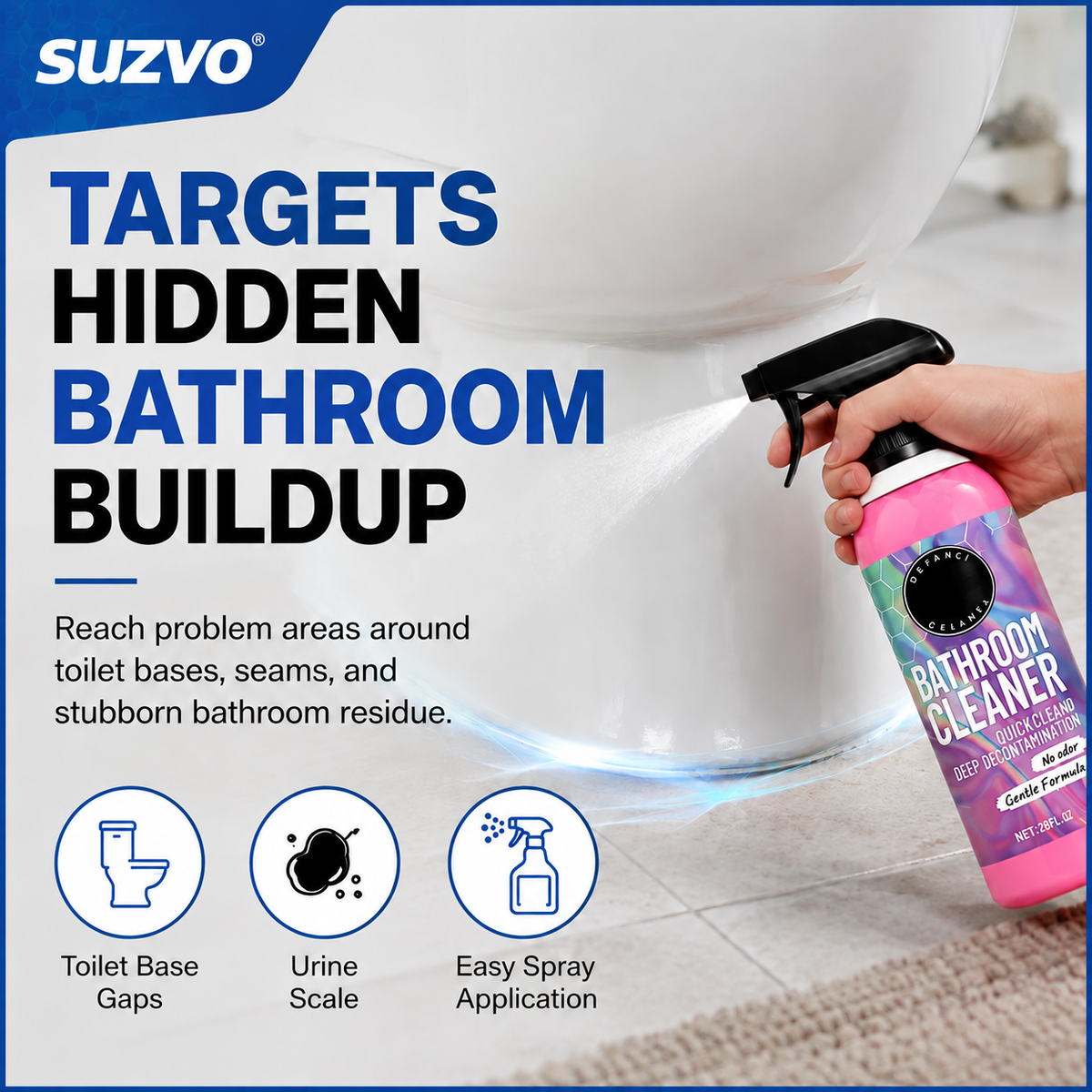 🥳2026 HOT SALE🥳💞50K+ SOLD! 🎁 🔥 50% OFF Bathroom Cleaner – Powerful Limescale, Mold & Grime Removal 🚿✨