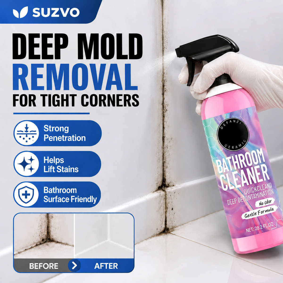 🥳2026 HOT SALE🥳💞50K+ SOLD! 🎁 🔥 50% OFF Bathroom Cleaner – Powerful Limescale, Mold & Grime Removal 🚿✨