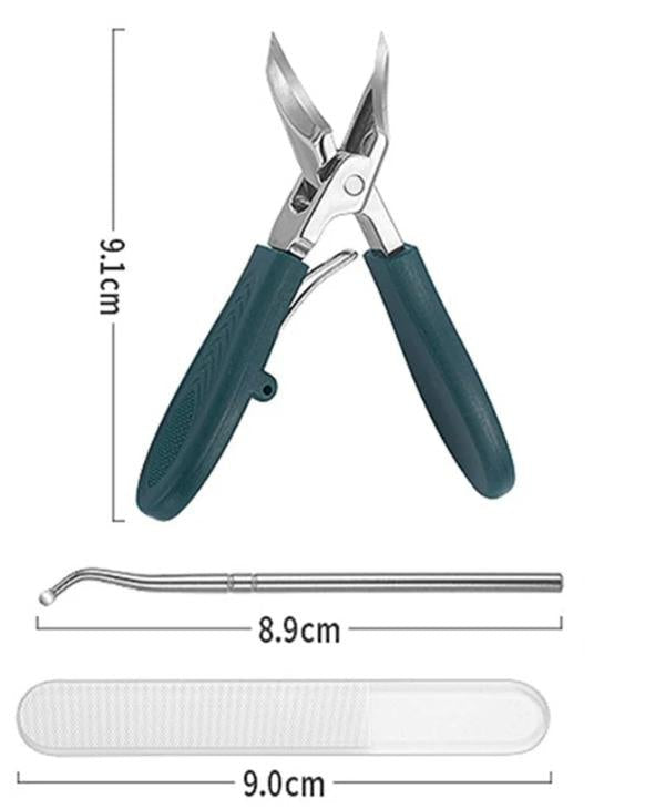 ✂️✨ Eagle Beak Wide Jaw Nail Clippers Set | Anti-Splash 25° Slanted Blade for Thick & Ingrown Toenails | Ultra-Sharp Stainless Steel Manicure & Pedicure Tool