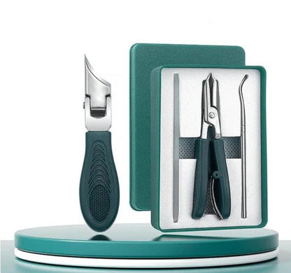 ✂️✨ Eagle Beak Wide Jaw Nail Clippers Set | Anti-Splash 25° Slanted Blade for Thick & Ingrown Toenails | Ultra-Sharp Stainless Steel Manicure & Pedicure Tool