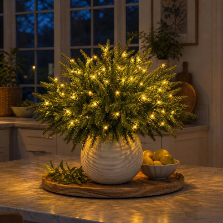 Christmas Enchanted Evergreen Pine– Set of 5