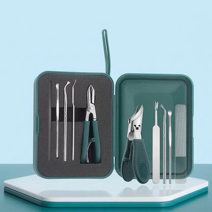✂️✨ Eagle Beak Wide Jaw Nail Clippers Set | Anti-Splash 25° Slanted Blade for Thick & Ingrown Toenails | Ultra-Sharp Stainless Steel Manicure & Pedicure Tool